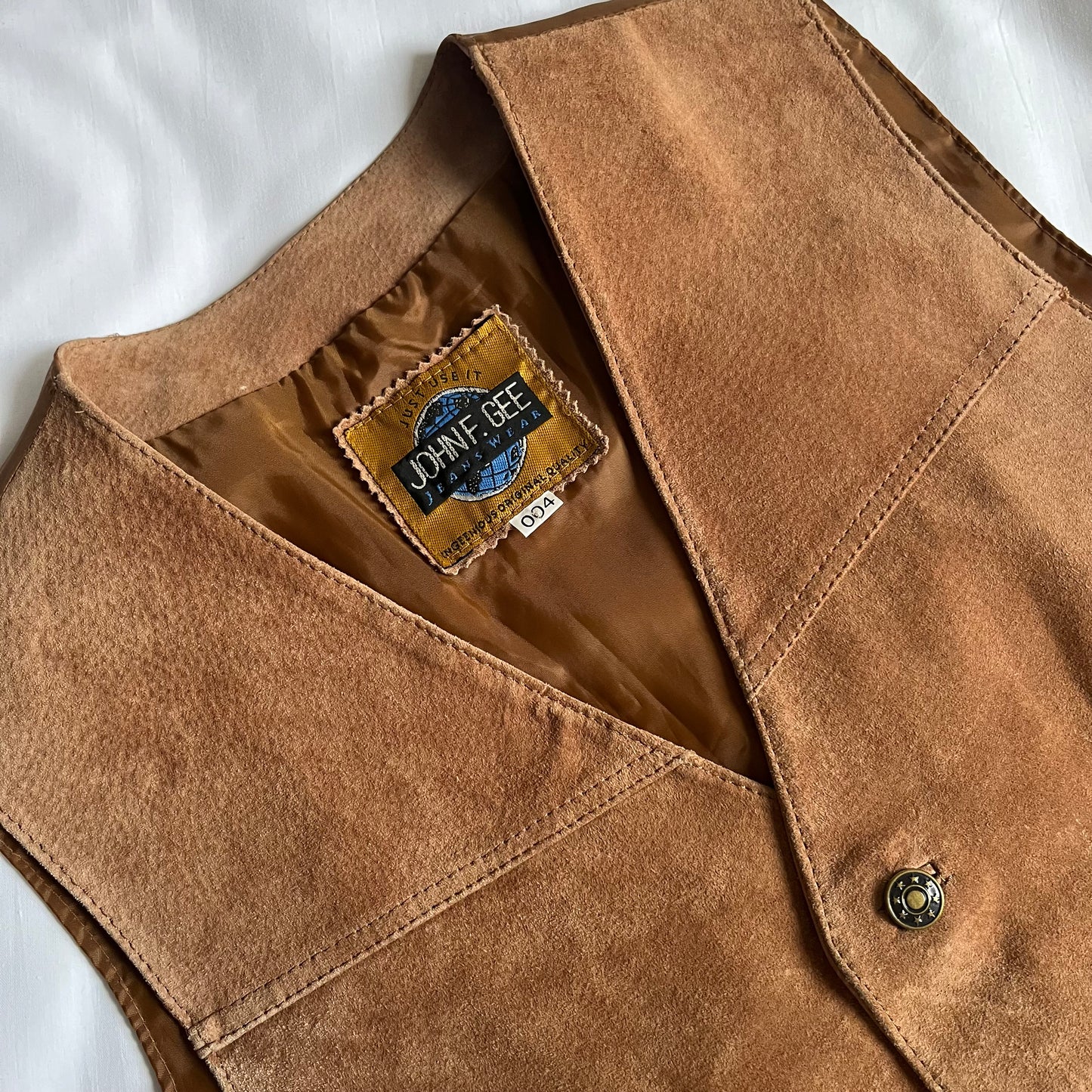 Vintage real suede  waistcoat